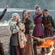 Lagertha (Katheryn Winnick) and Gunnhild (Ragga Ragnars) toast their shieldmaidens